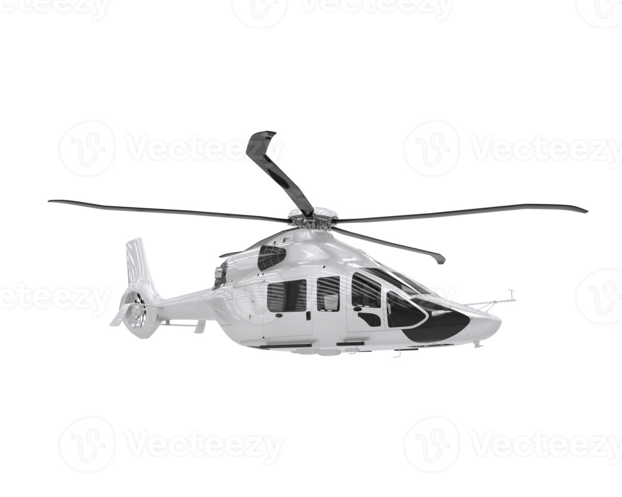 Helicopter isolated on transparent background. 3d rendering - illustration png