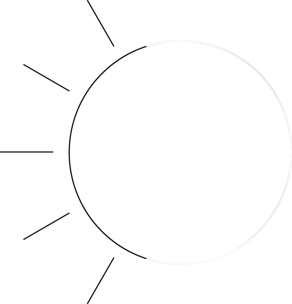 Esoteric moon and sun illustration element. vector