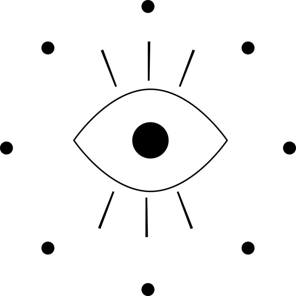 Esoteric element eye illustration. vector