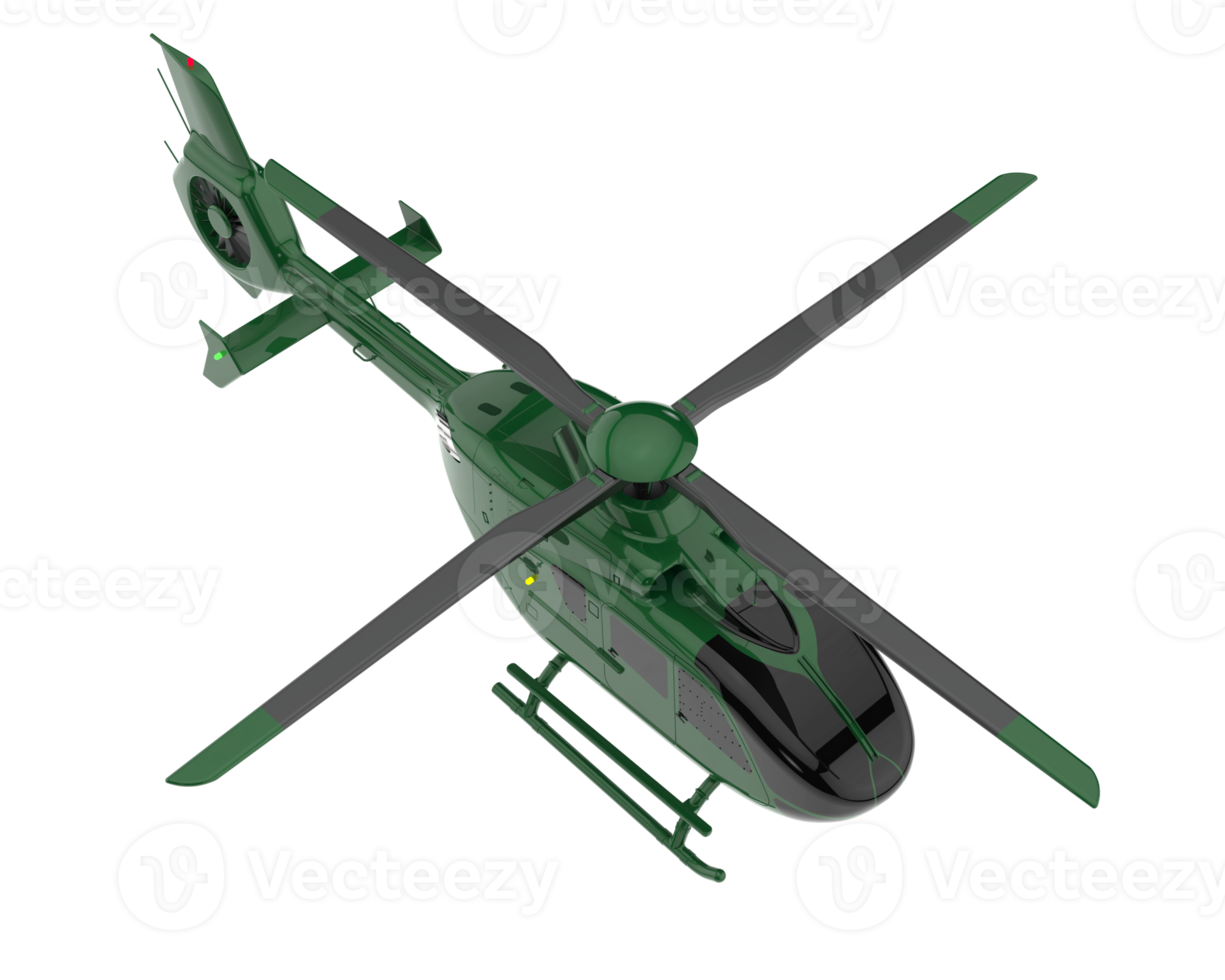 Helicopter isolated on transparent background. 3d rendering - illustration png