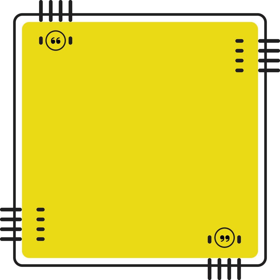 cuadro de diálogo de vector amarillo y negro