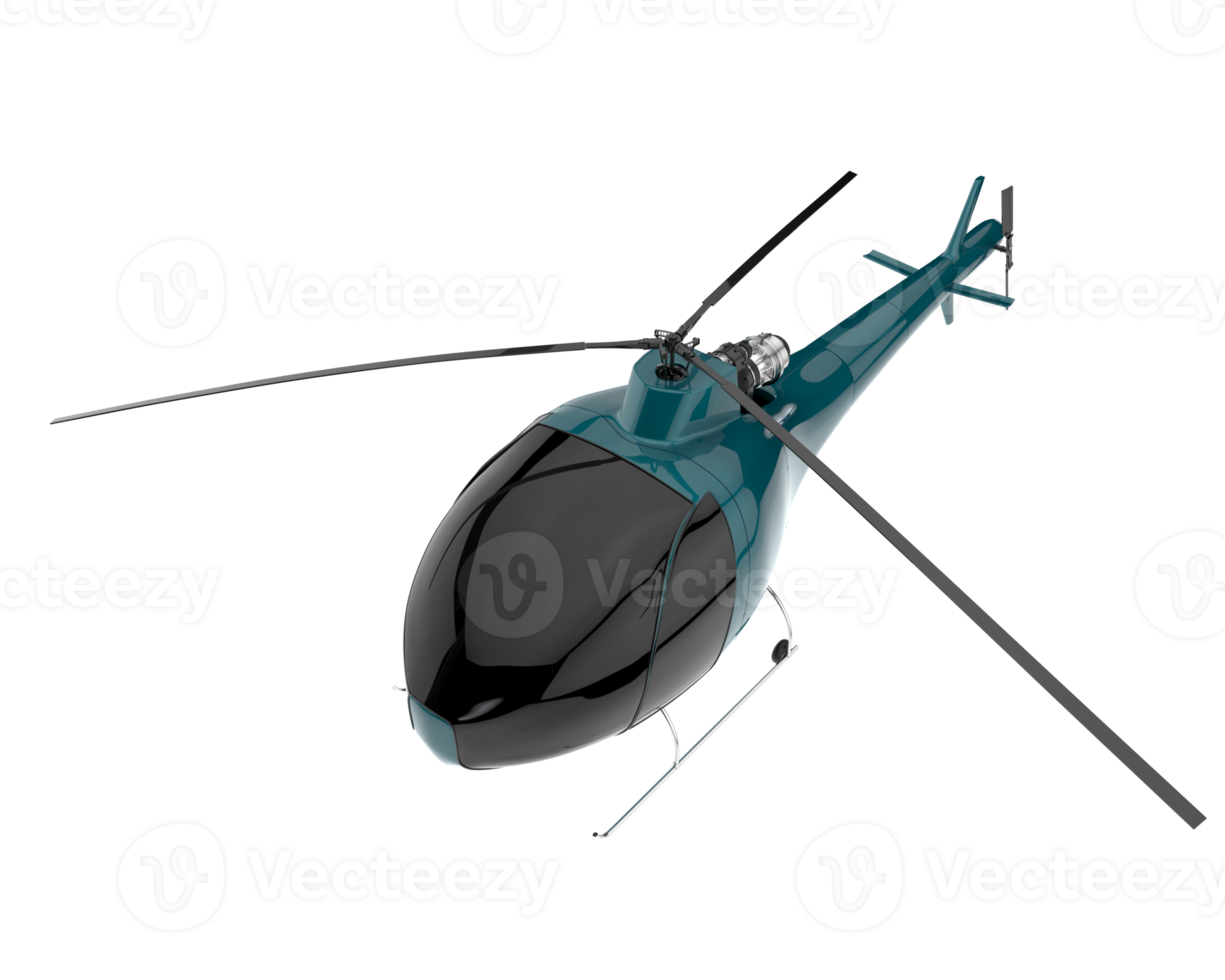 Hubschrauber isoliert auf transparentem Hintergrund. 3D-Rendering - Abbildung png