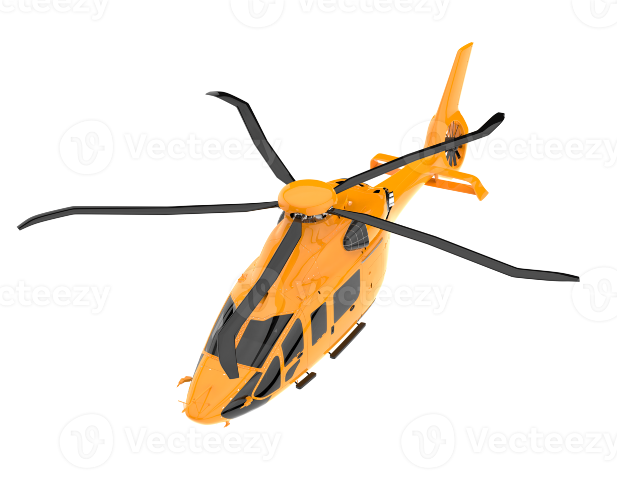 Helicopter isolated on transparent background. 3d rendering - illustration png