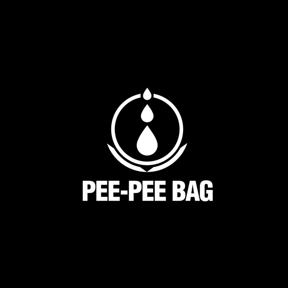 Pee bag monogram vector