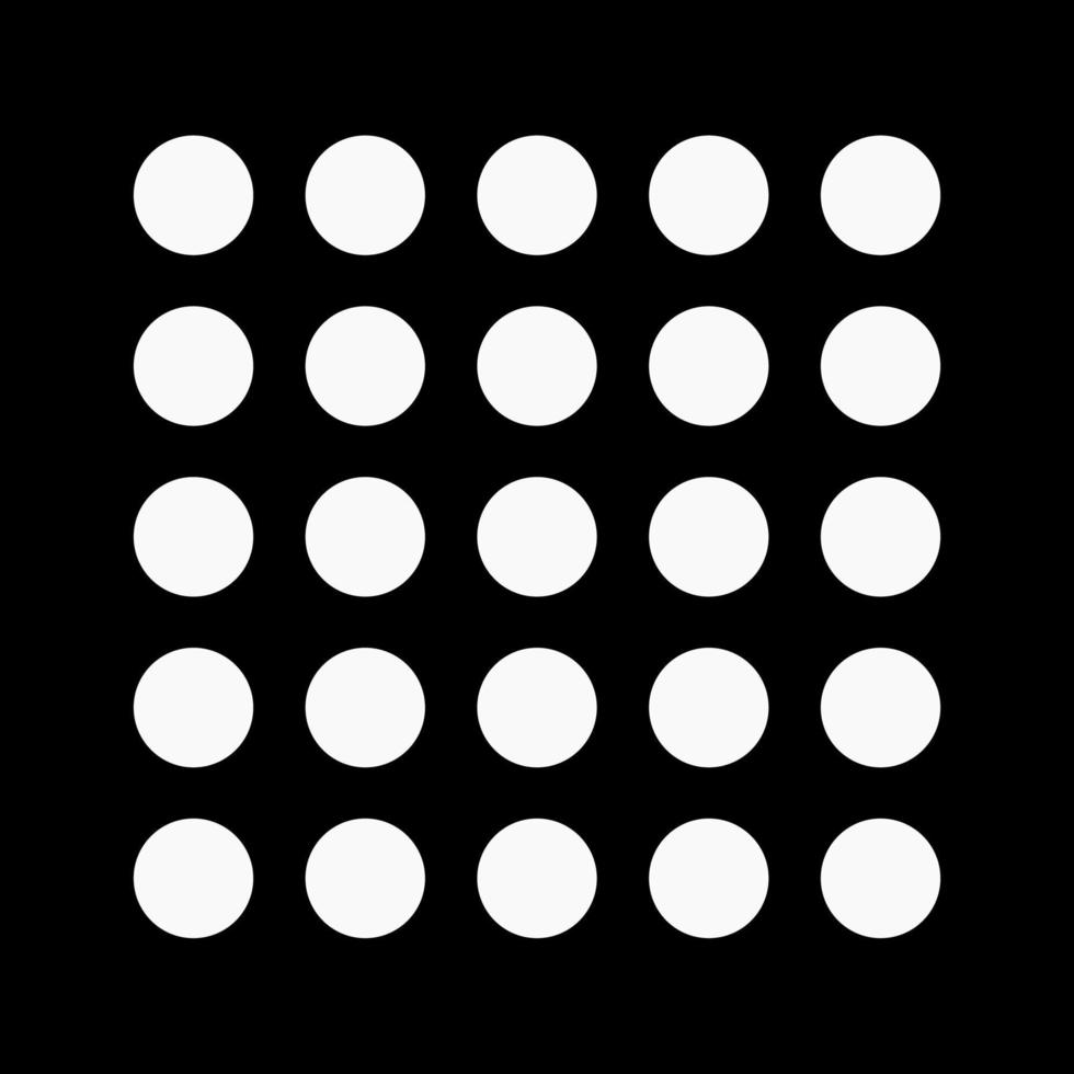 White dots on black background. vector