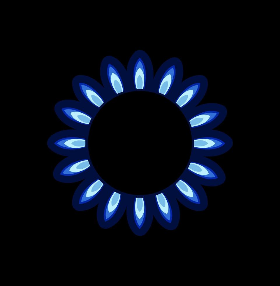 gas burner fame vector. Gas burner light vector. vector