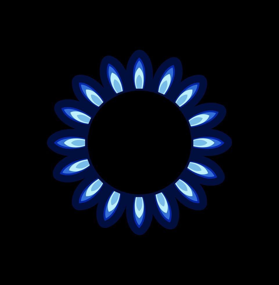 gas burner fame vector. Gas burner light vector. vector