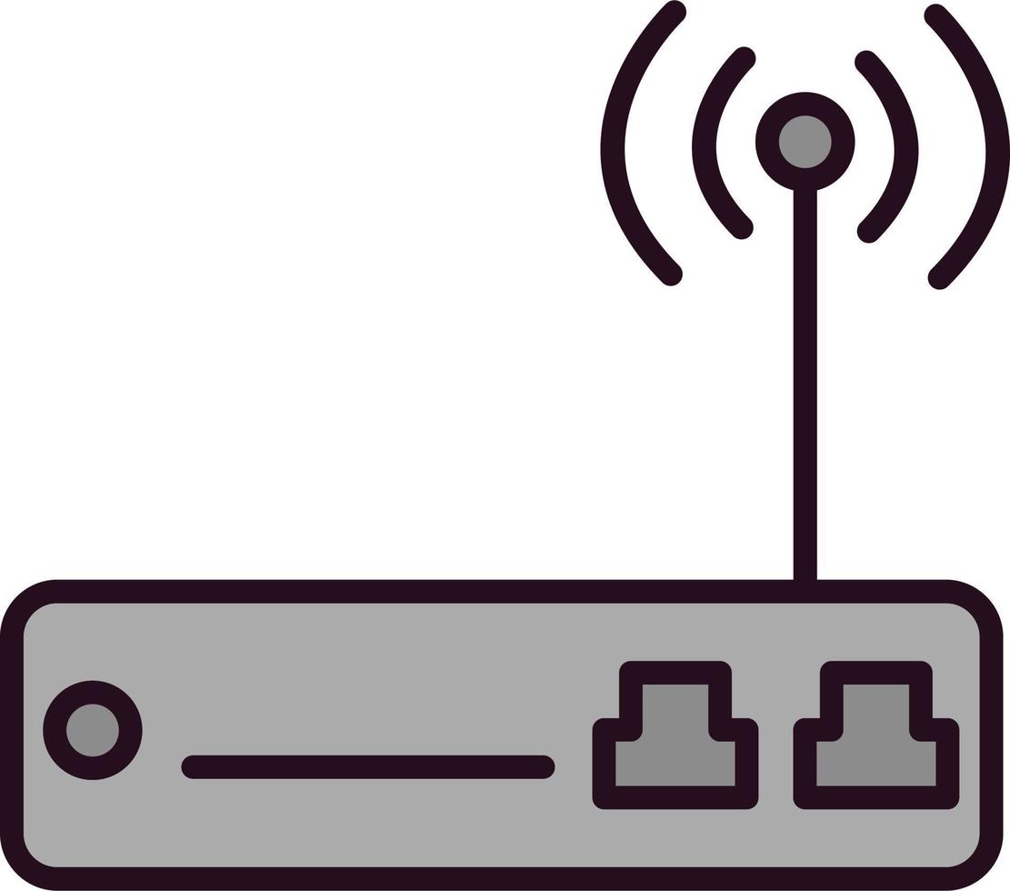 icono de vector de enrutador