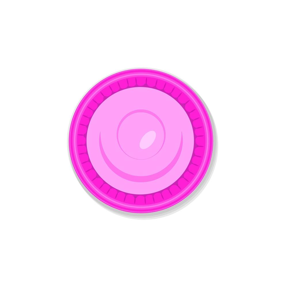 Pink isolated condom vector on white background.