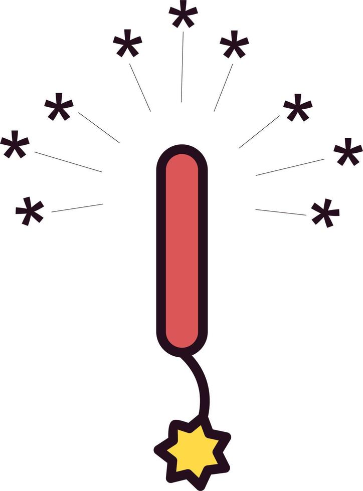 Sparkler Vector Icon