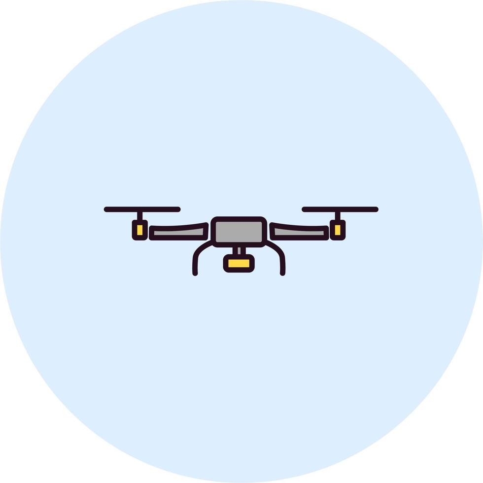 icono de vector de dron de cámara