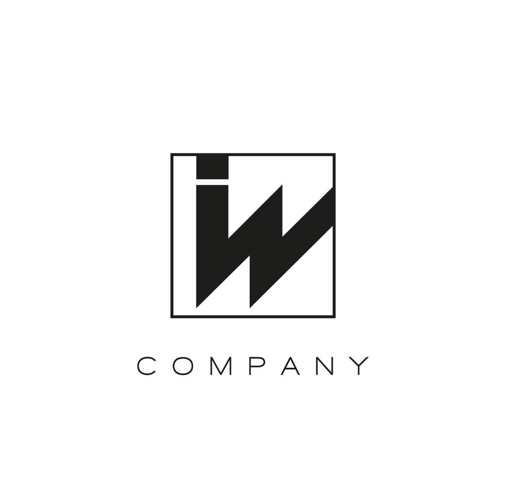 IW monogram. IW logo vector. vector