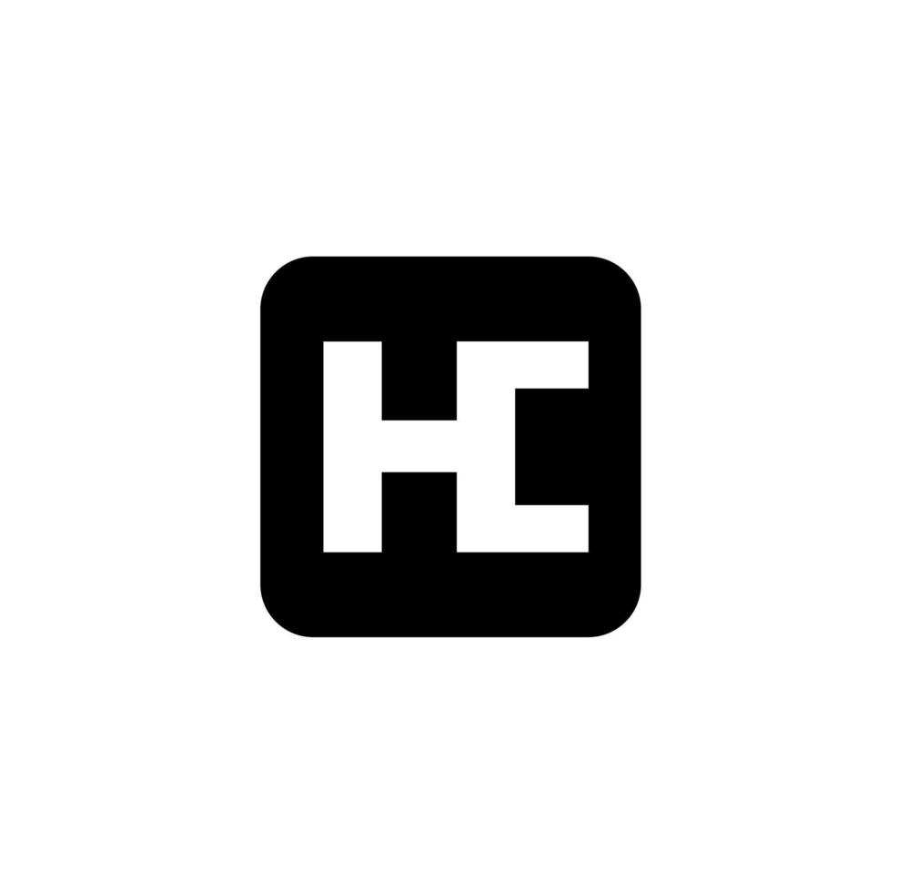 HC company name initial letters monogram. HC company logo. vector