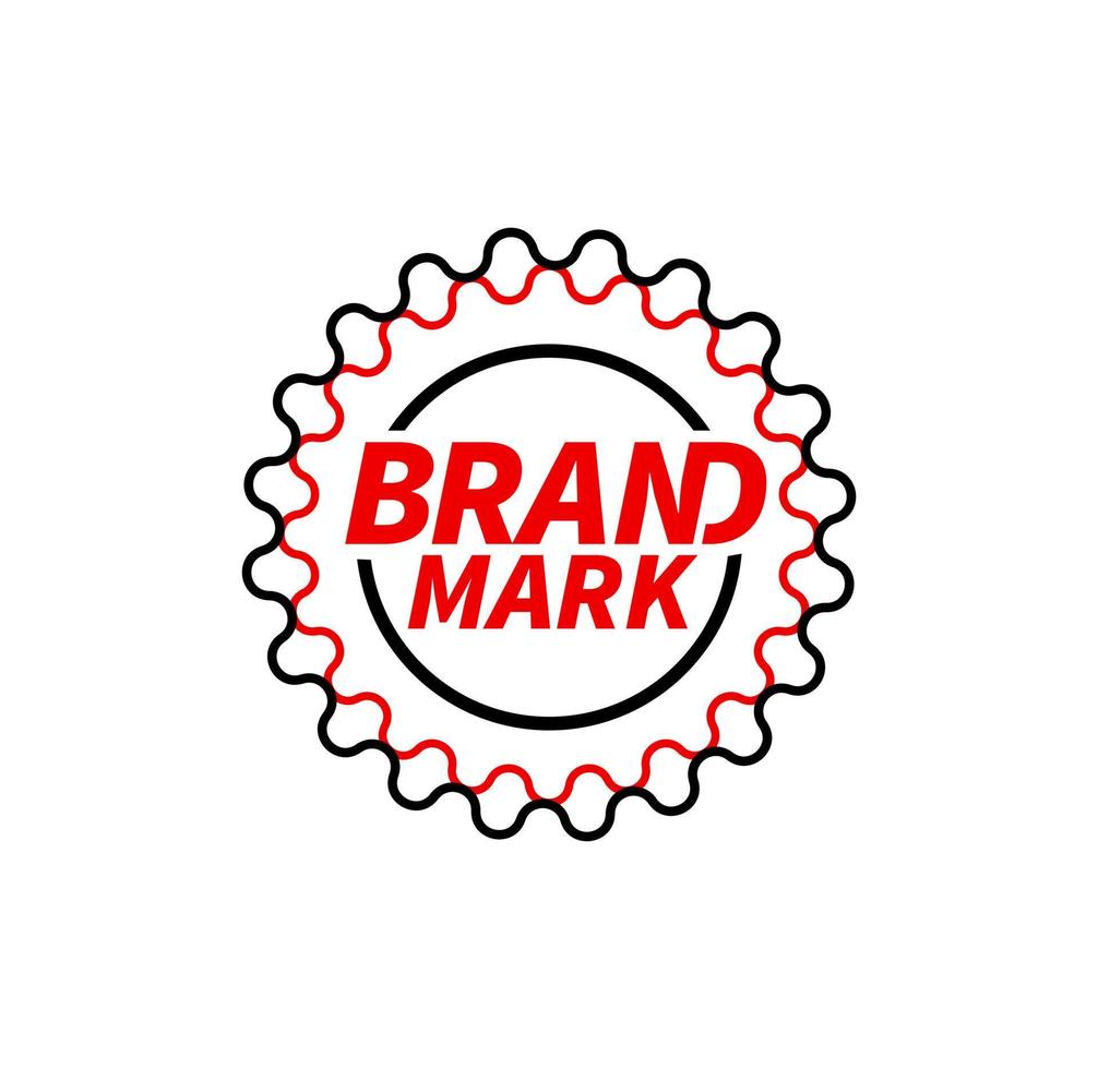 Stamp of Brand mark company. vector