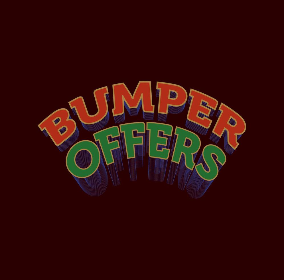 bumper offers logo. Bumper offers icon sticker. 19603952 Vector Art at