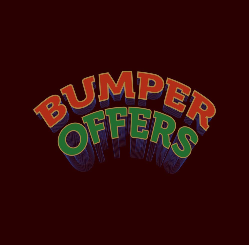 bumper offers logo. Bumper offers icon sticker. vector