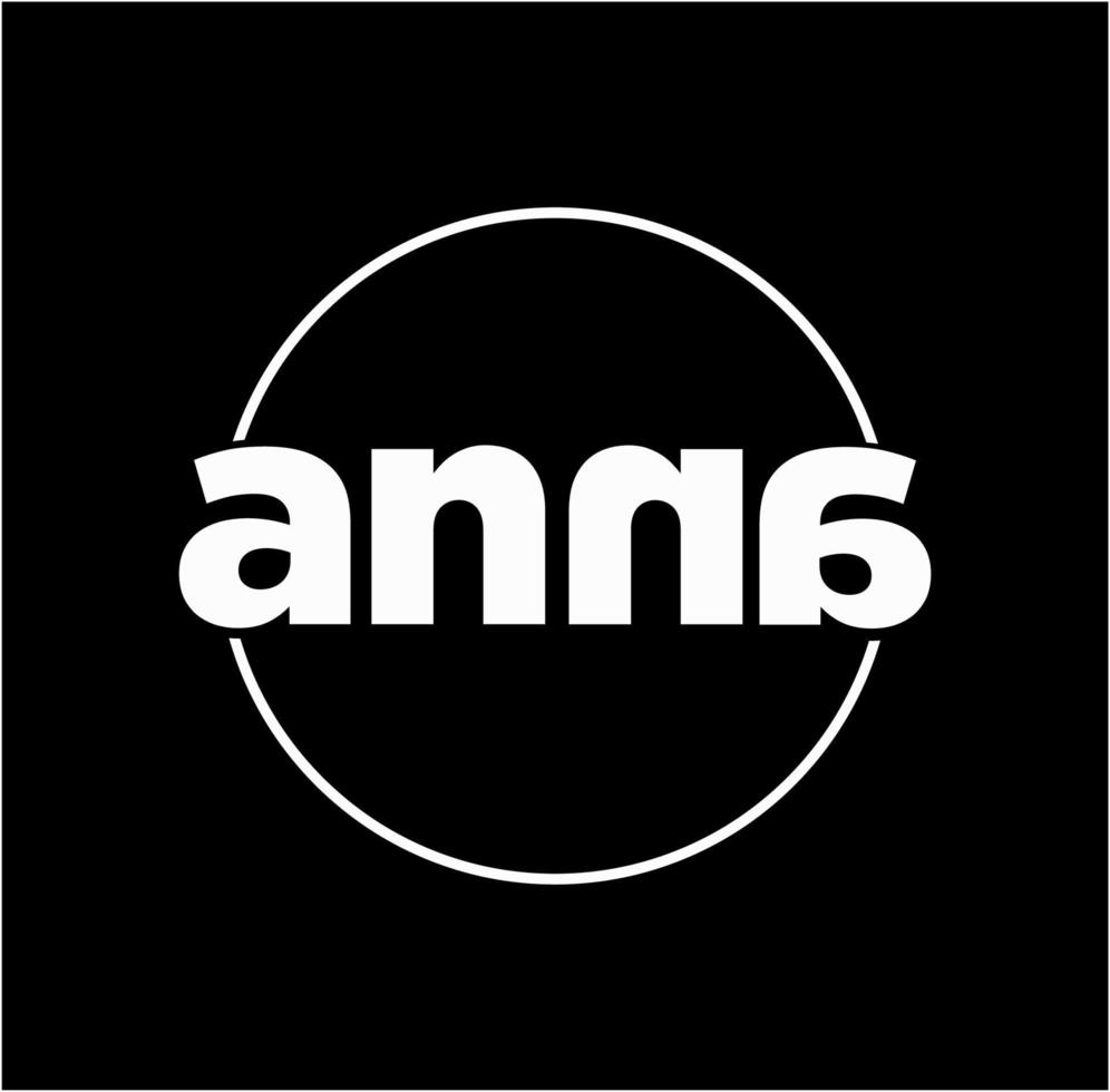 monograma de letras iniciales de la marca anna. icono del logotipo de Ana. vector