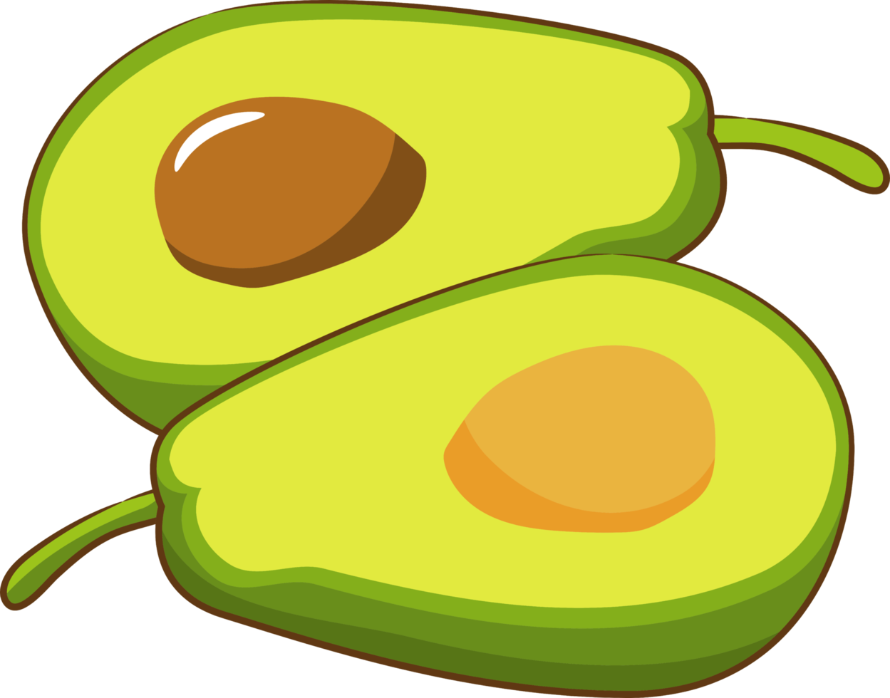 Avocado png graphic clipart design