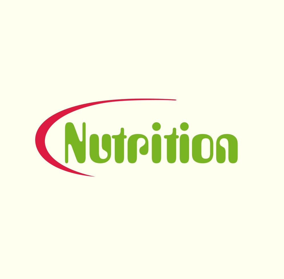 logotipo vectorial del logotipo de nutrición. logotipo de nutrición. vector