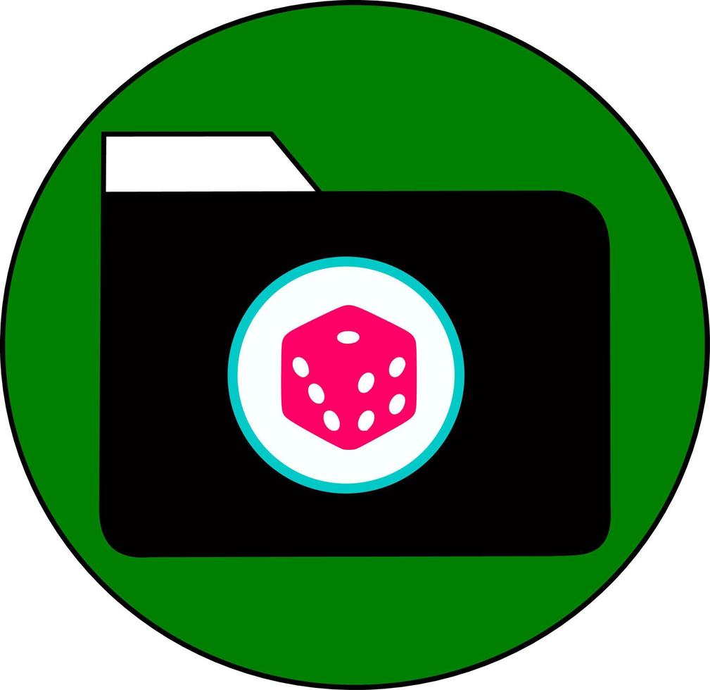 Cube, casino game icon vector