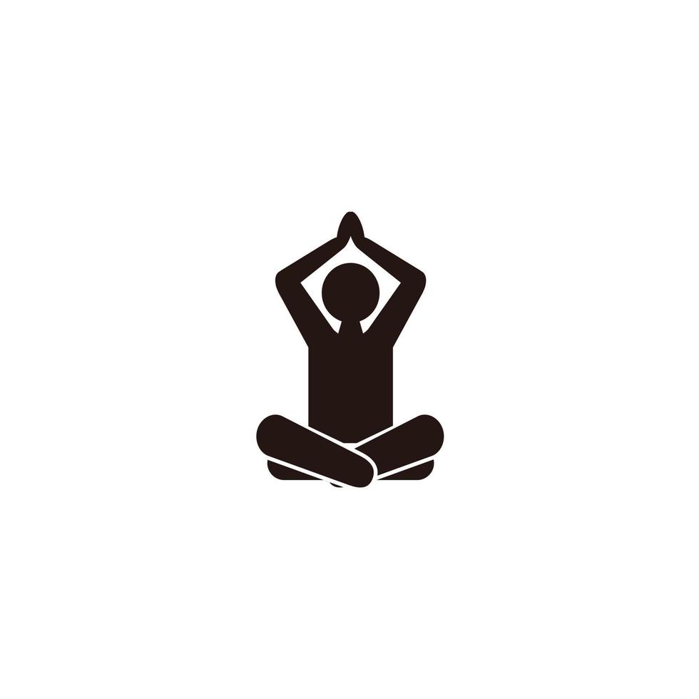 Yoga fitness meditation pose vector icon design