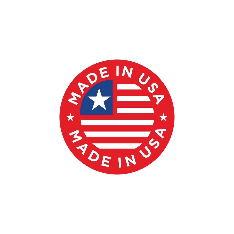 Made in usa american flag circle icon vector