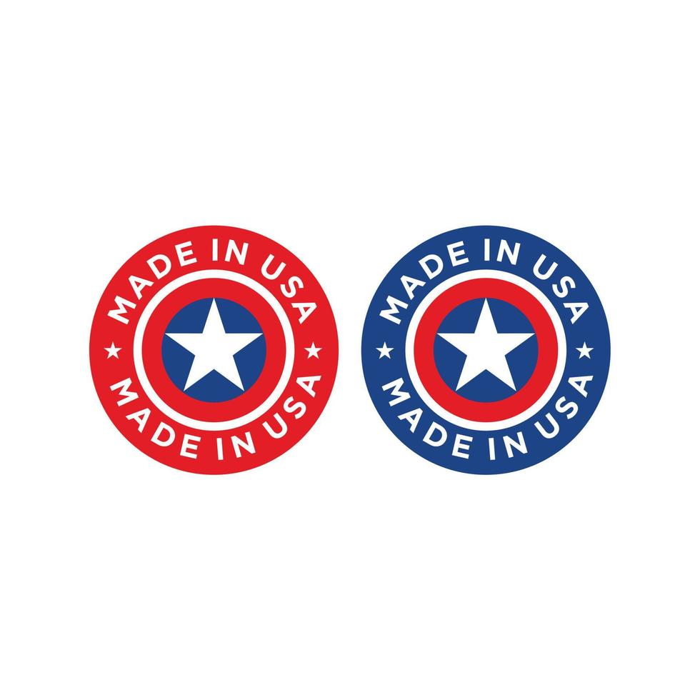 Made in usa american flag circle icon vector