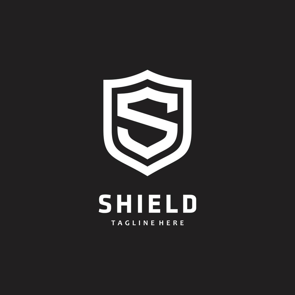 Letter S Shield Secure Safe logo design inspiration vector