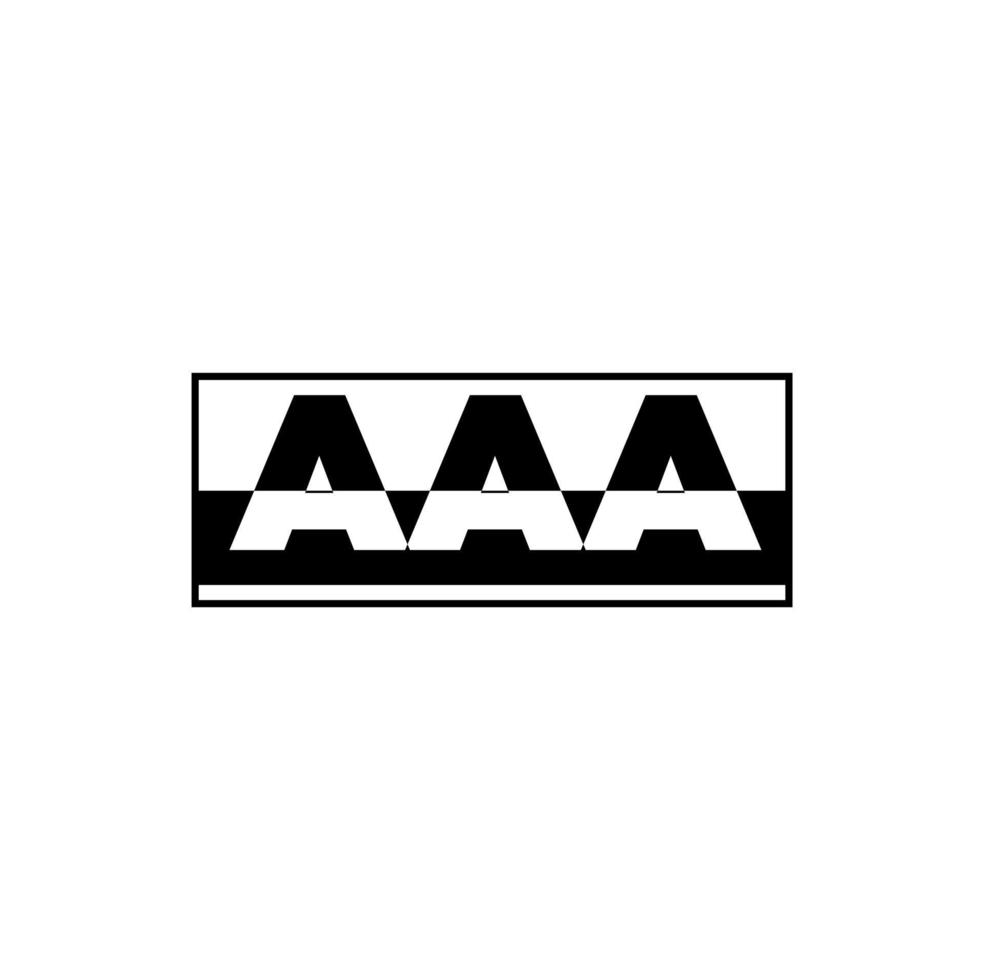 AAA letters monogram. AAA typography. A black and white logo. vector