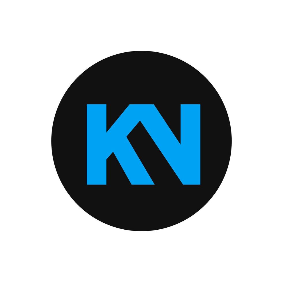 KN Company initial letters monogram. KN letters. vector