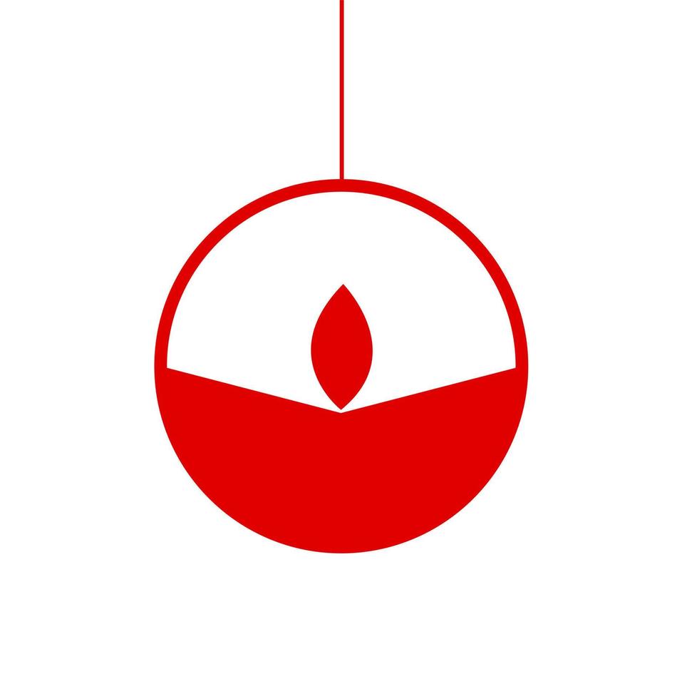 Diwali Diya with red color. diwali diya. vector