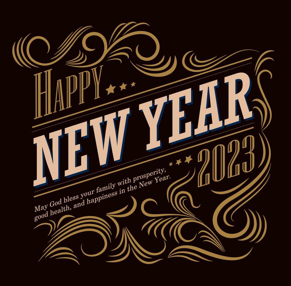 Happy new year 2023 greetings. vector