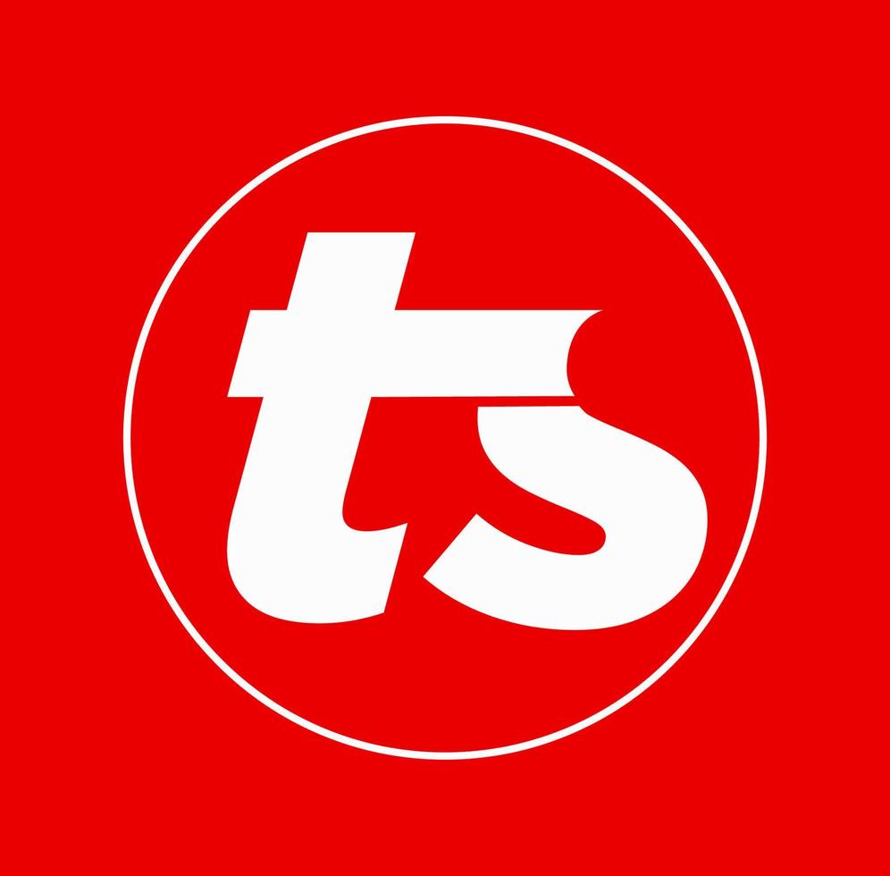 TS brand name initial letters monogram. TS symbol. vector