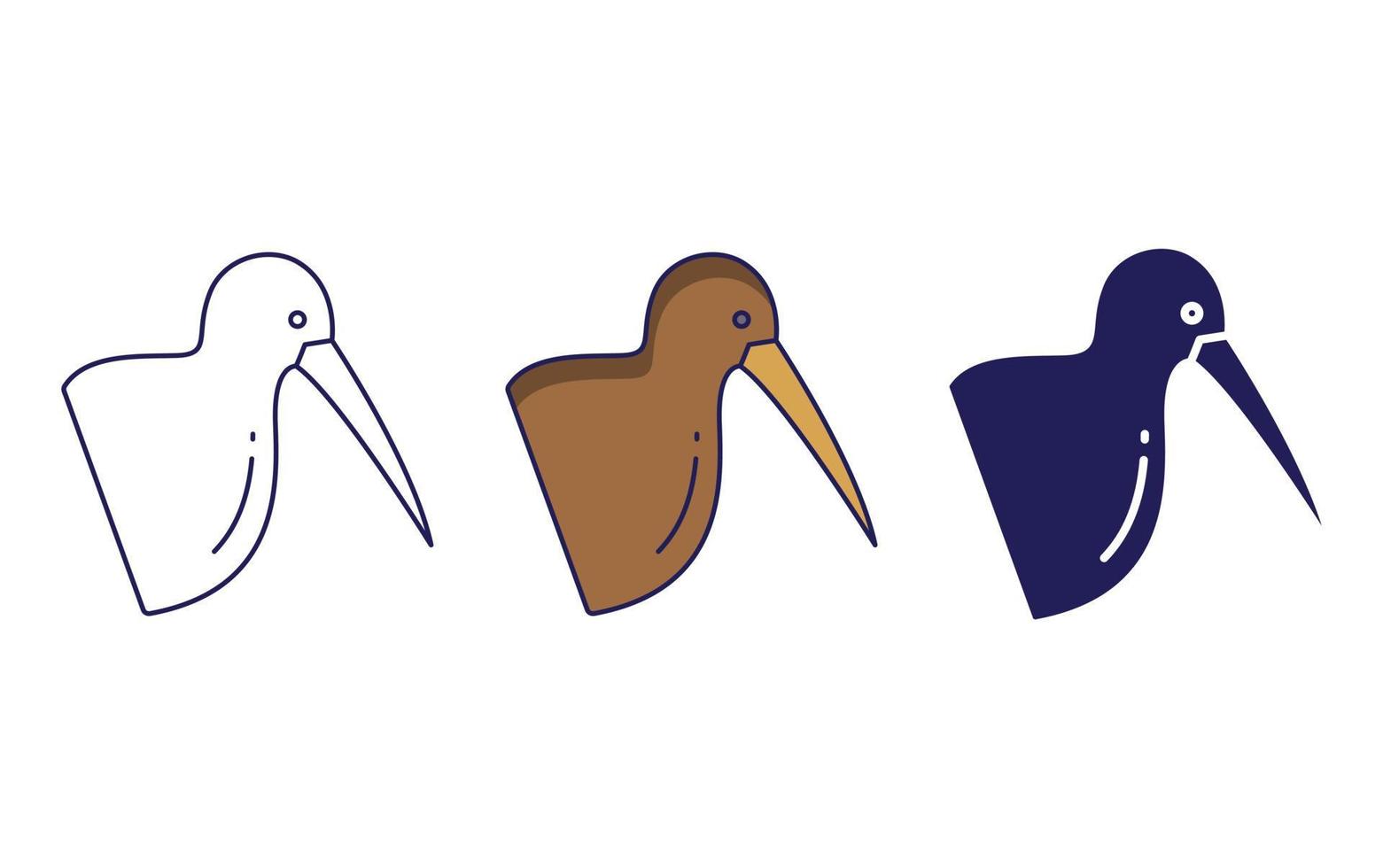 Kiwi bird icon vector
