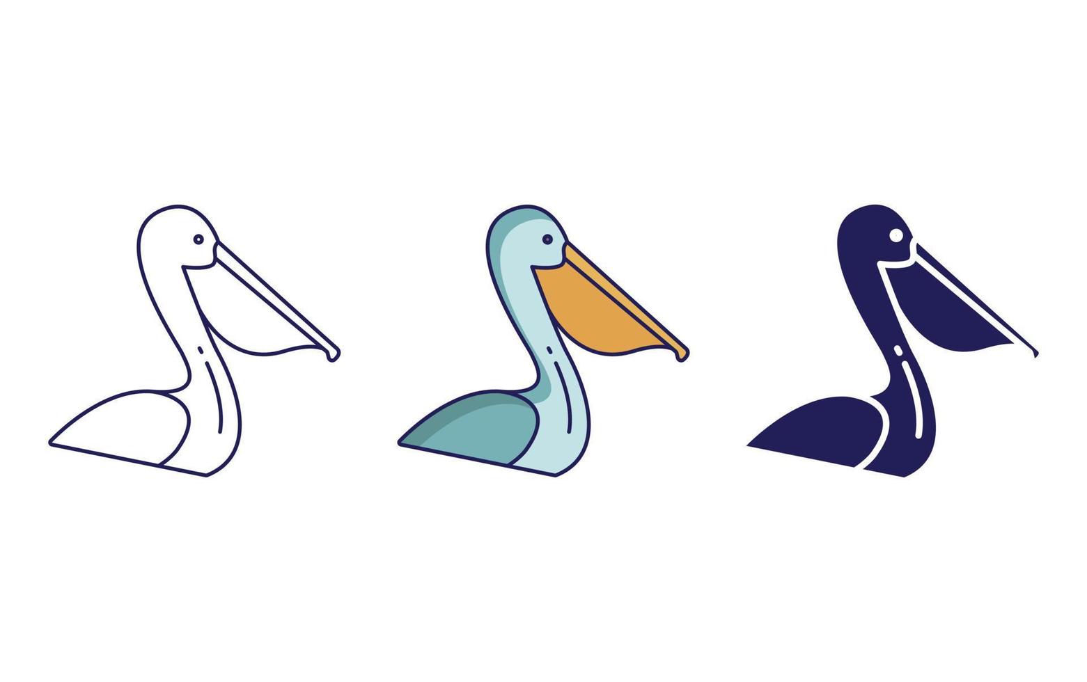 Pelican bird icon vector