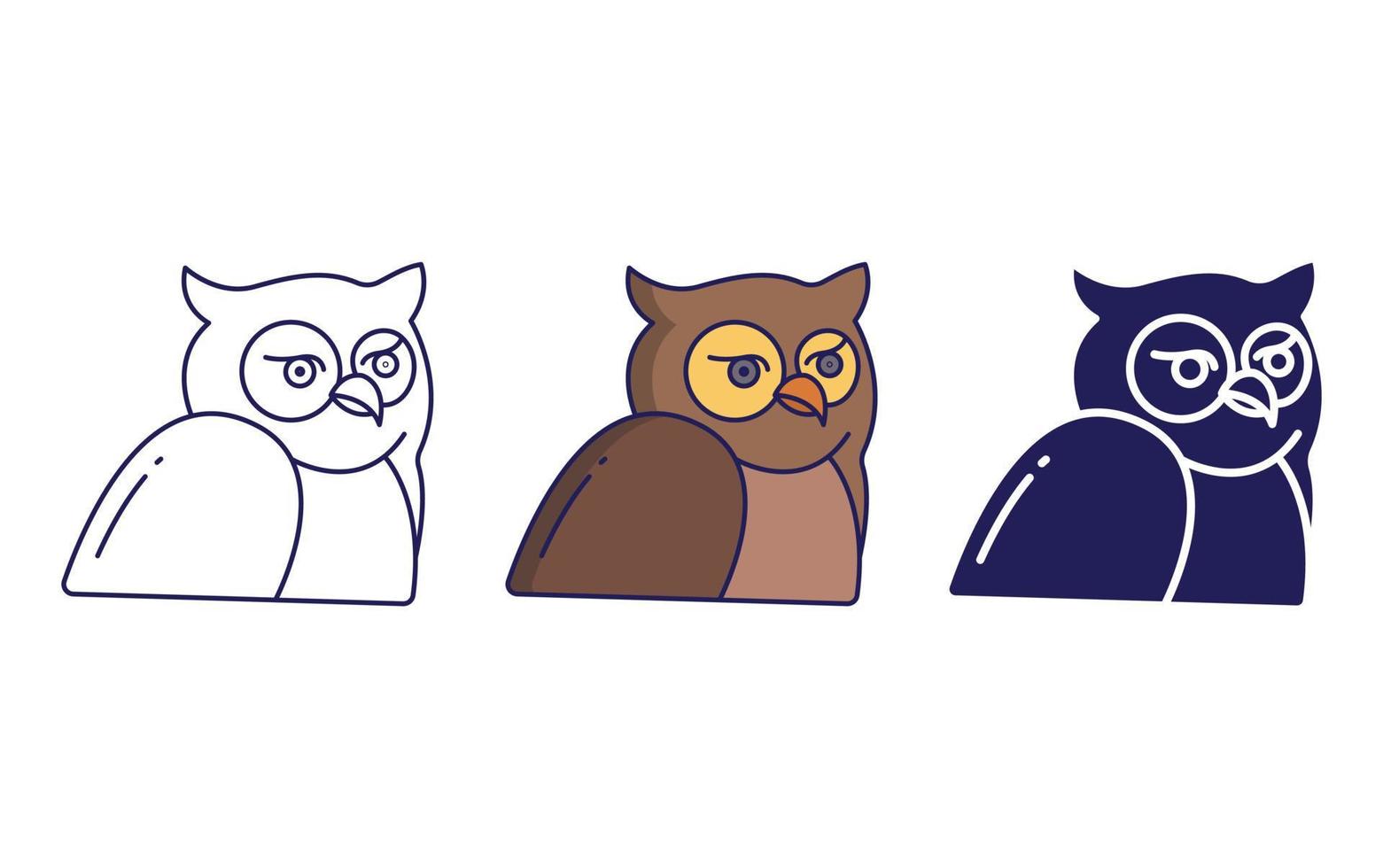 Owl bird icon vector