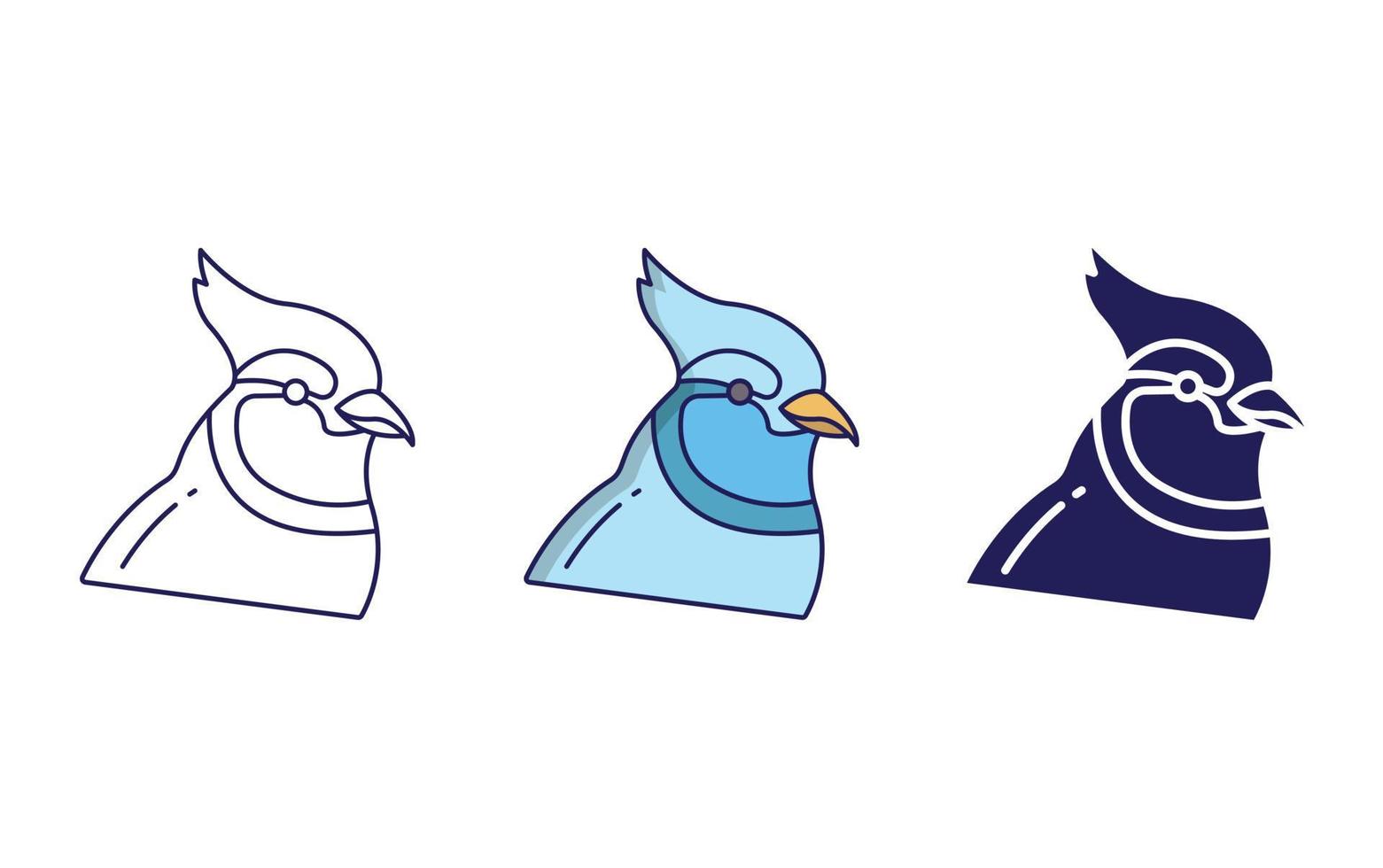 Blue Jay bird icon vector