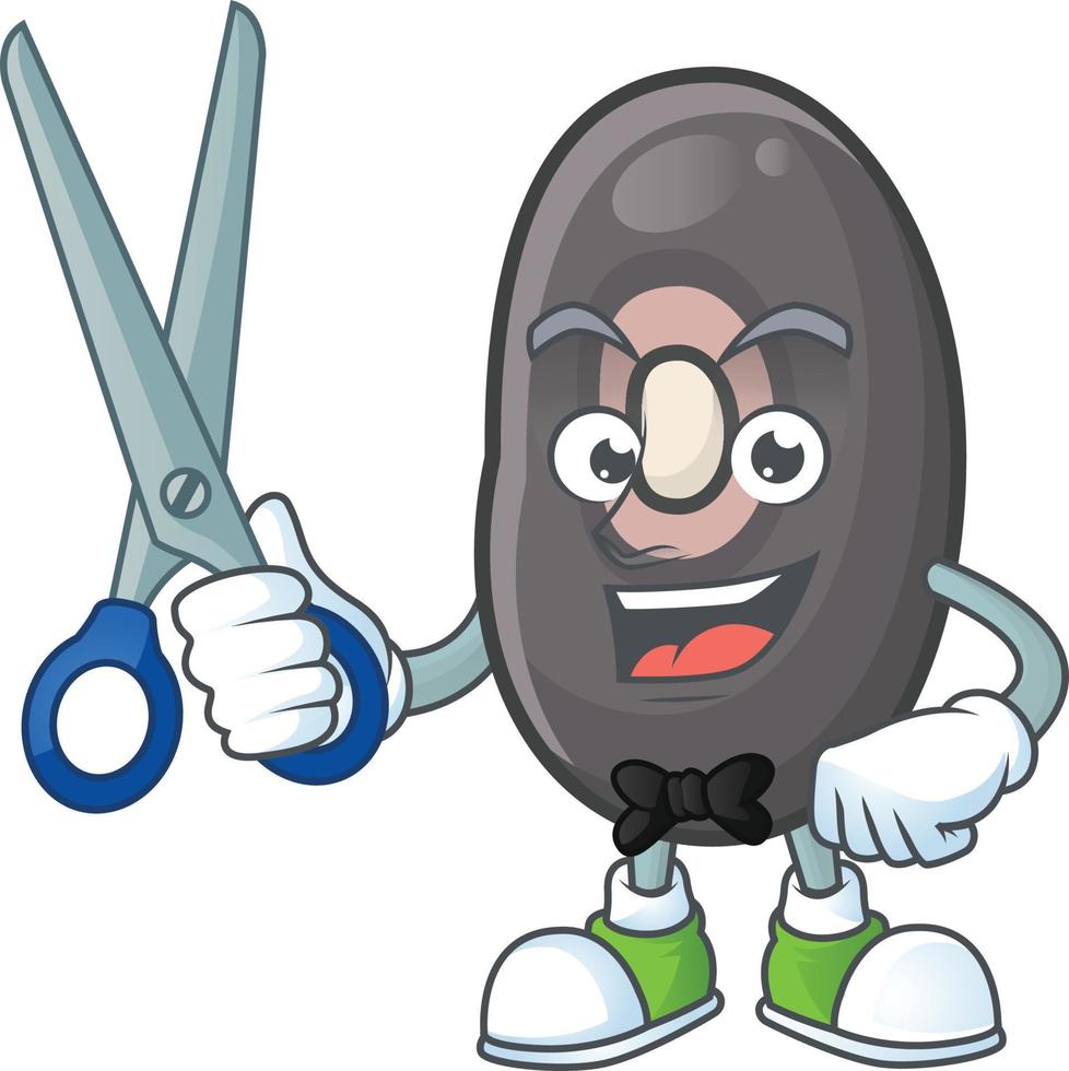 Black beans cartoon character style vector