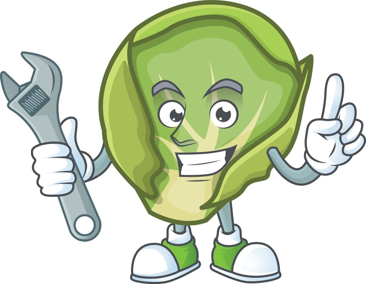 Brussels sprouts cartoon character style vector