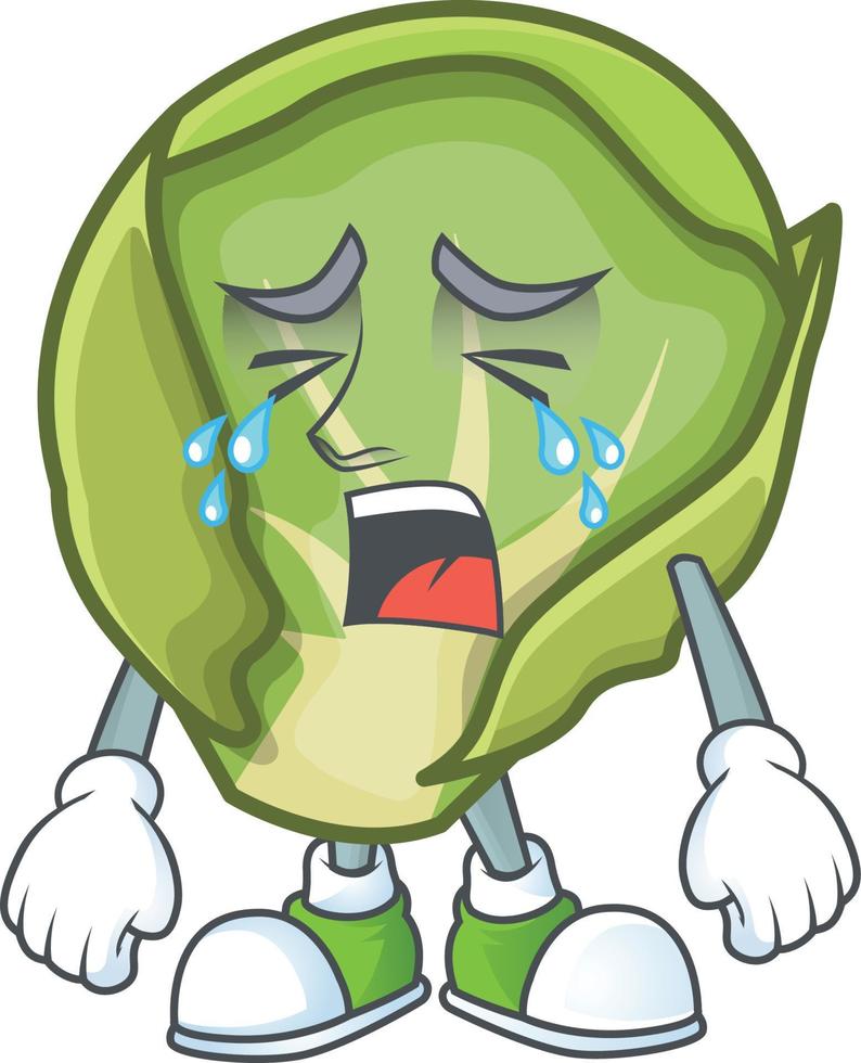 Brussels sprouts cartoon character style vector