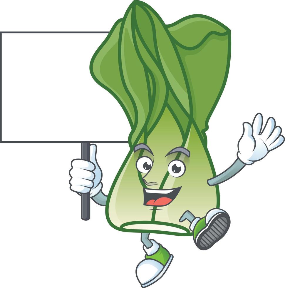 Bok choy cartoon character style vector