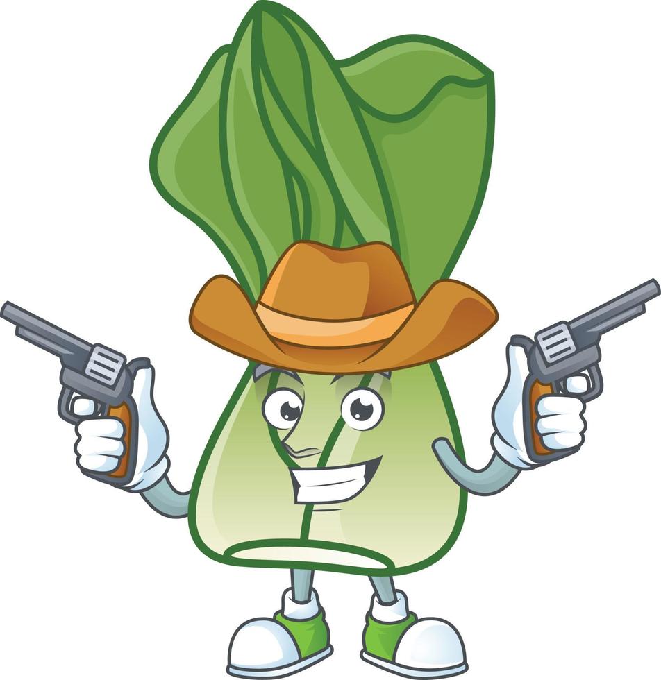 Bok choy cartoon character style vector