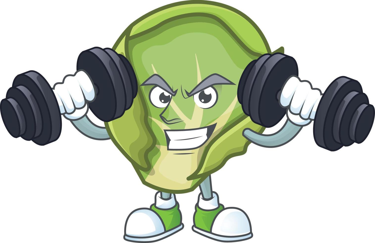 Brussels sprouts cartoon character style vector