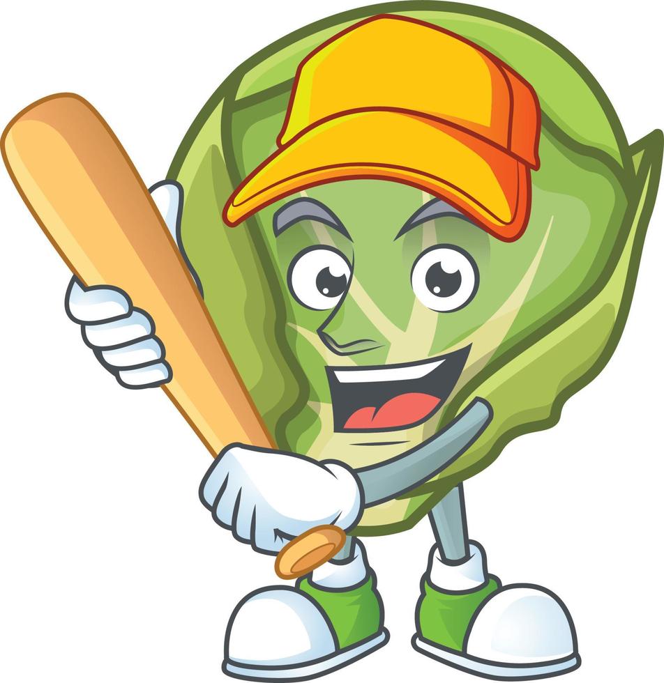 Brussels sprouts cartoon character style vector