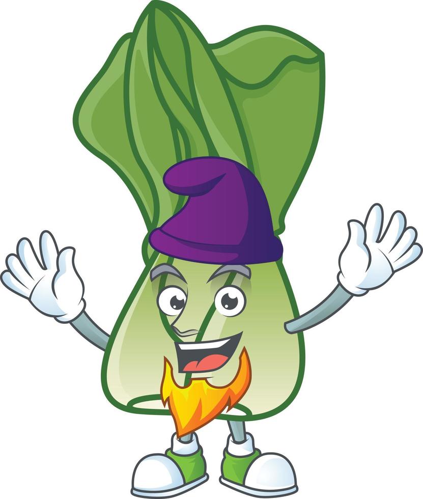 Bok choy cartoon character style vector