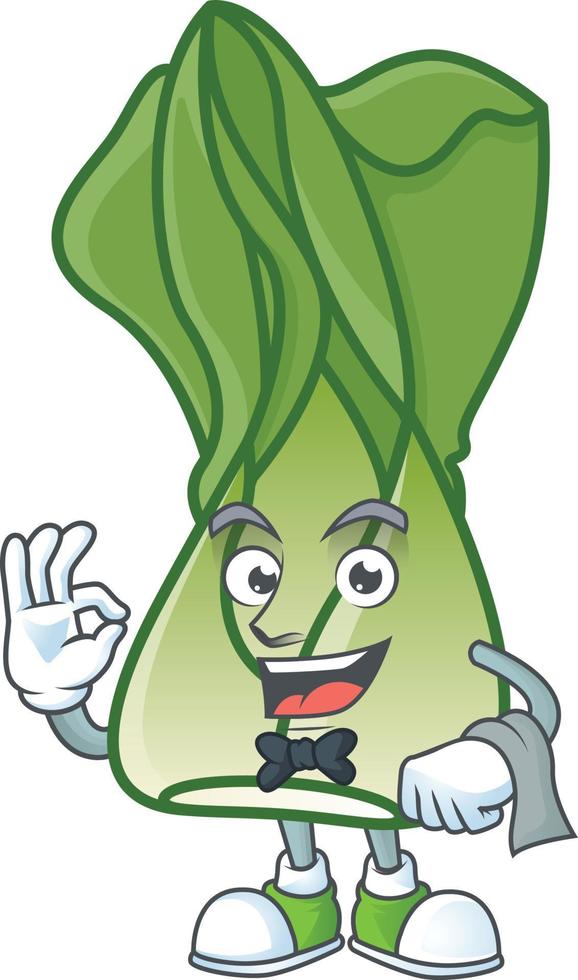 Bok choy cartoon character style vector