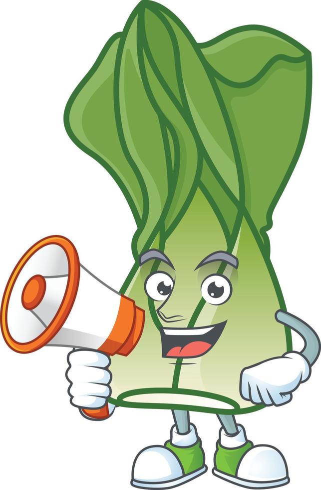 Bok choy cartoon character style vector