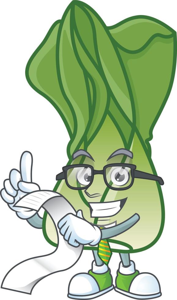 Bok choy cartoon character style vector