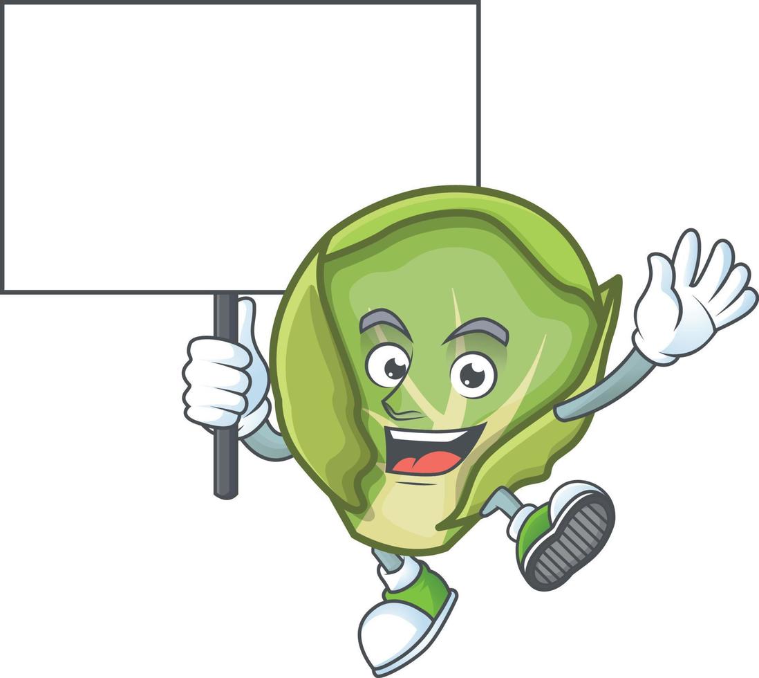 Brussels sprouts cartoon character style 19605102 Vector Art at Vecteezy