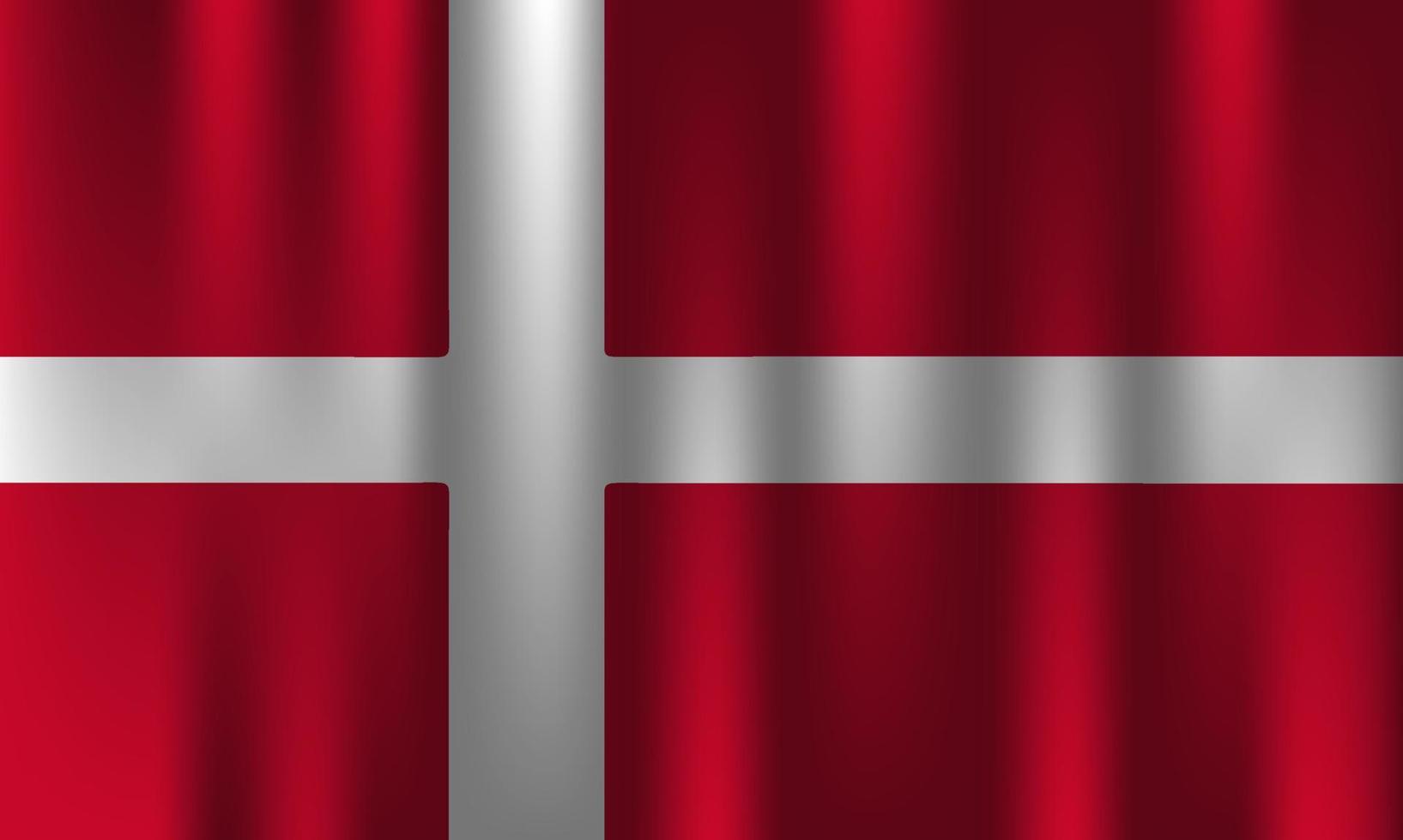 flag of denmark country nation symbol 3d textile satin effect background wallpaper vector